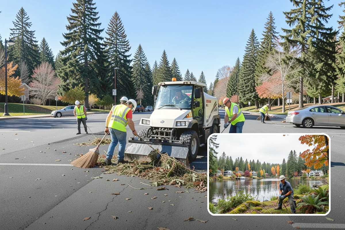 Storm Cleanup in La Conner, Skagit County, WA - Restores road and drainage function after storms