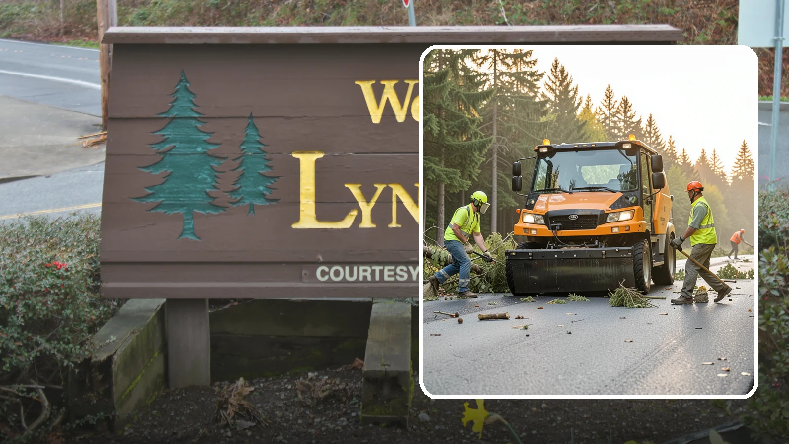 Storm Cleanup in Lynnwood, Snohomish County, WA - Post-storm debris clearing and hauling of downed limbs and trees from public roads, parks, and facilities with...