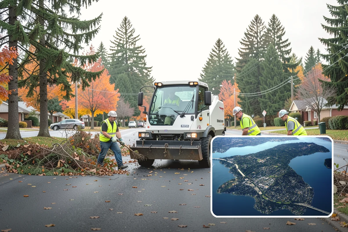 Storm Cleanup in Mercer Island, King County, WA - Restores road and drainage function after storms