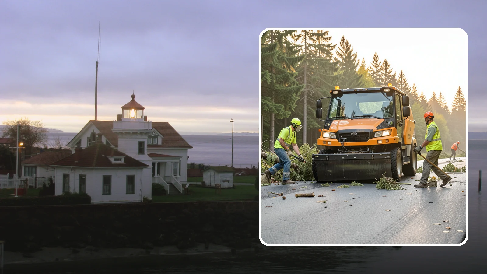 Storm Cleanup in Mukilteo, Snohomish County, WA - Post-storm debris clearing and hauling of downed limbs and trees from public roads, parks, and facilities with...