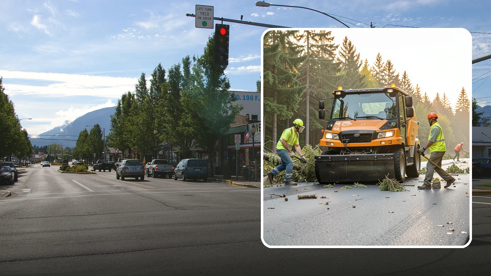 Storm Cleanup in North Bend, King County, WA - Post-storm debris clearing and hauling of downed limbs and trees from public roads, parks, and facilities with...