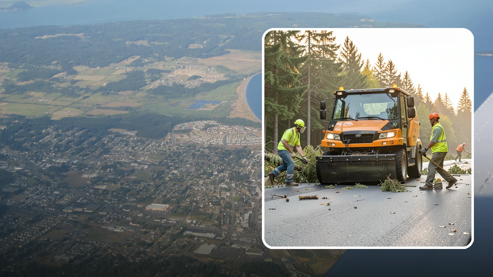Storm Cleanup in Oak Harbor, Island County, WA - Post-storm debris clearing and hauling of downed limbs and trees from public roads, parks, and facilities with...