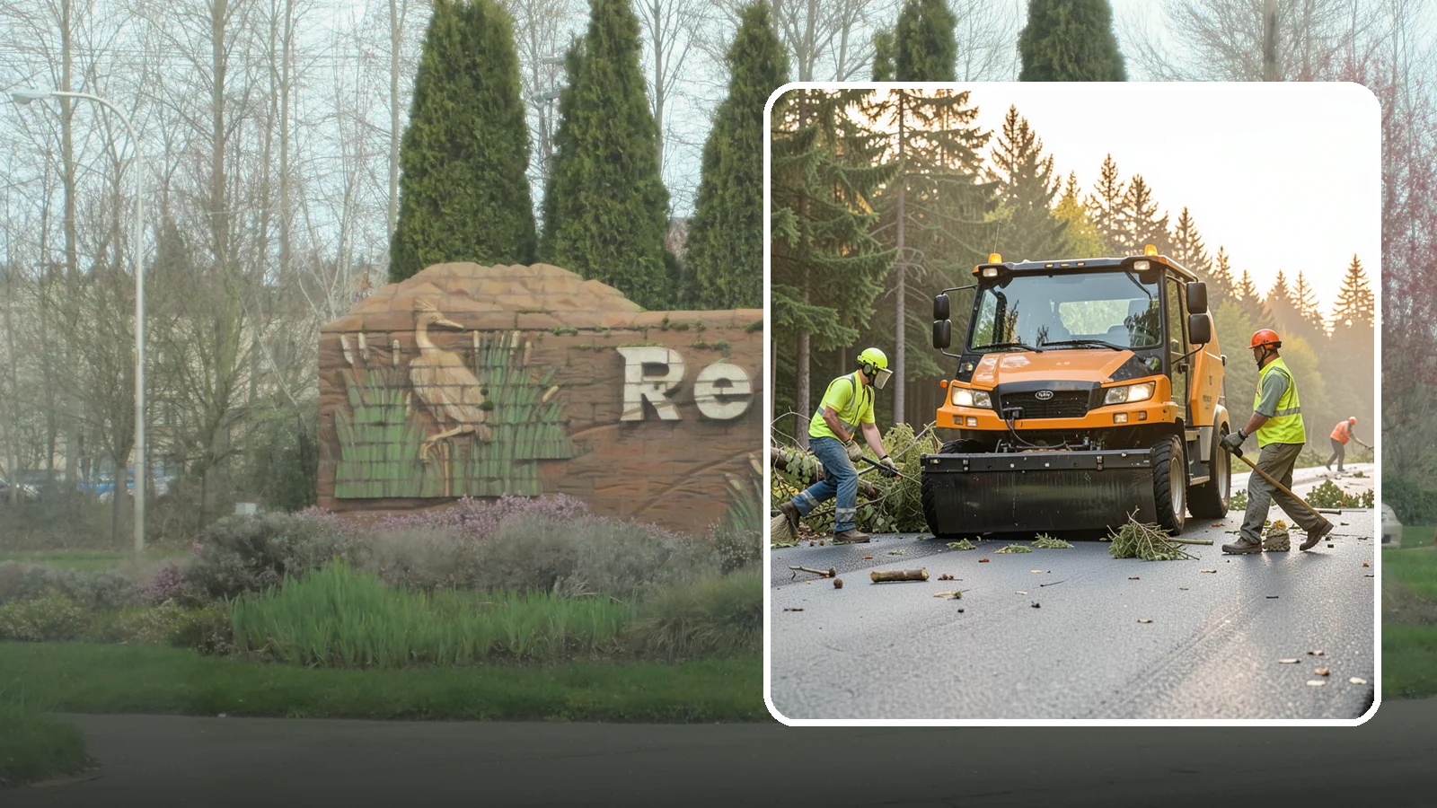 Storm Cleanup in Renton, King County, WA - Post-storm debris clearing and hauling of downed limbs and trees from public roads, parks, and facilities with...
