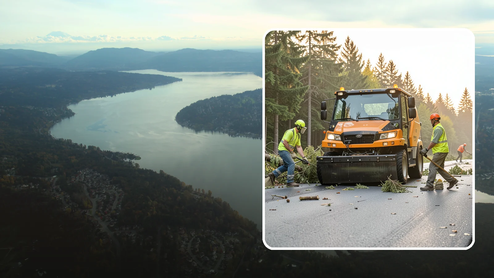 Storm Cleanup in Sammamish, King County, WA - Post-storm debris clearing and hauling of downed limbs and trees from public roads, parks, and facilities with...