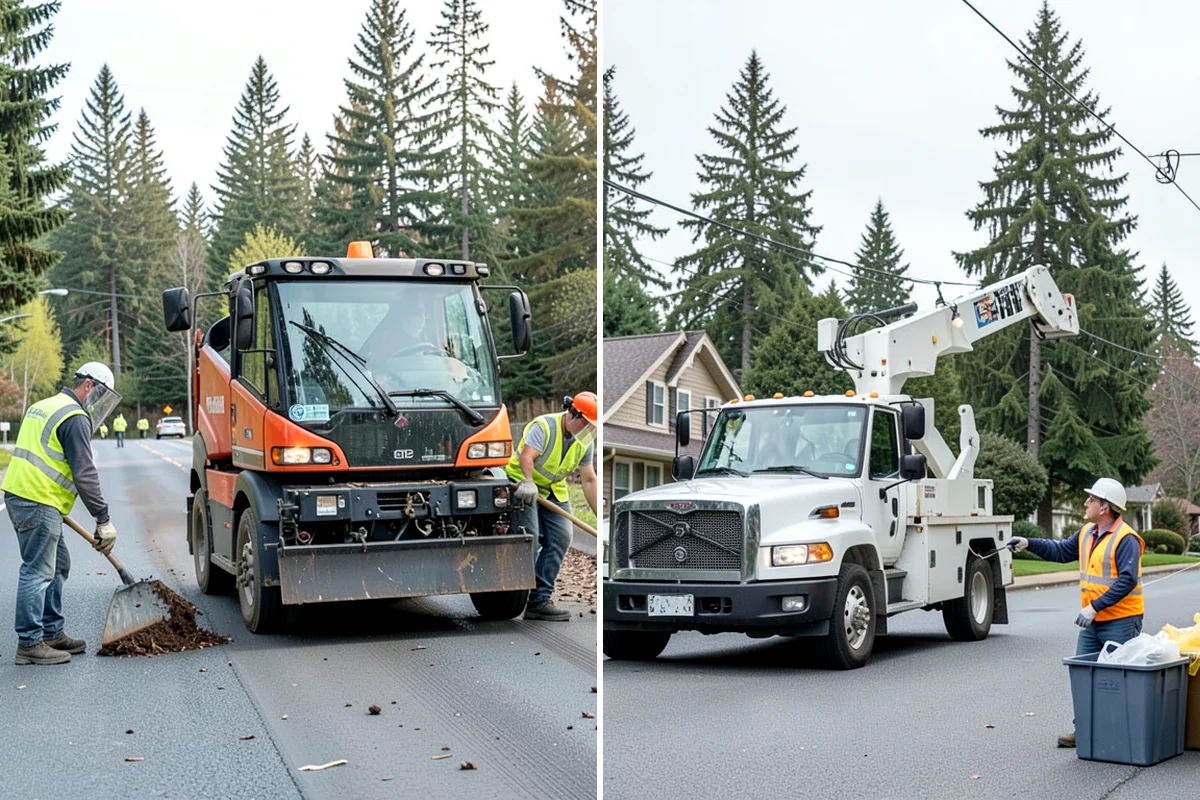 Storm Cleanup in SeaTac, King County, WA - Damage assessment and priority-route sequencing