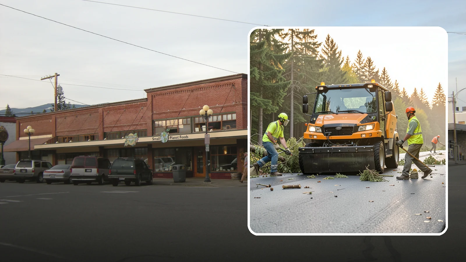 Storm Cleanup in Sedro-Woolley, Skagit County, WA - Post-storm debris clearing and hauling of downed limbs and trees from public roads, parks, and facilities with...