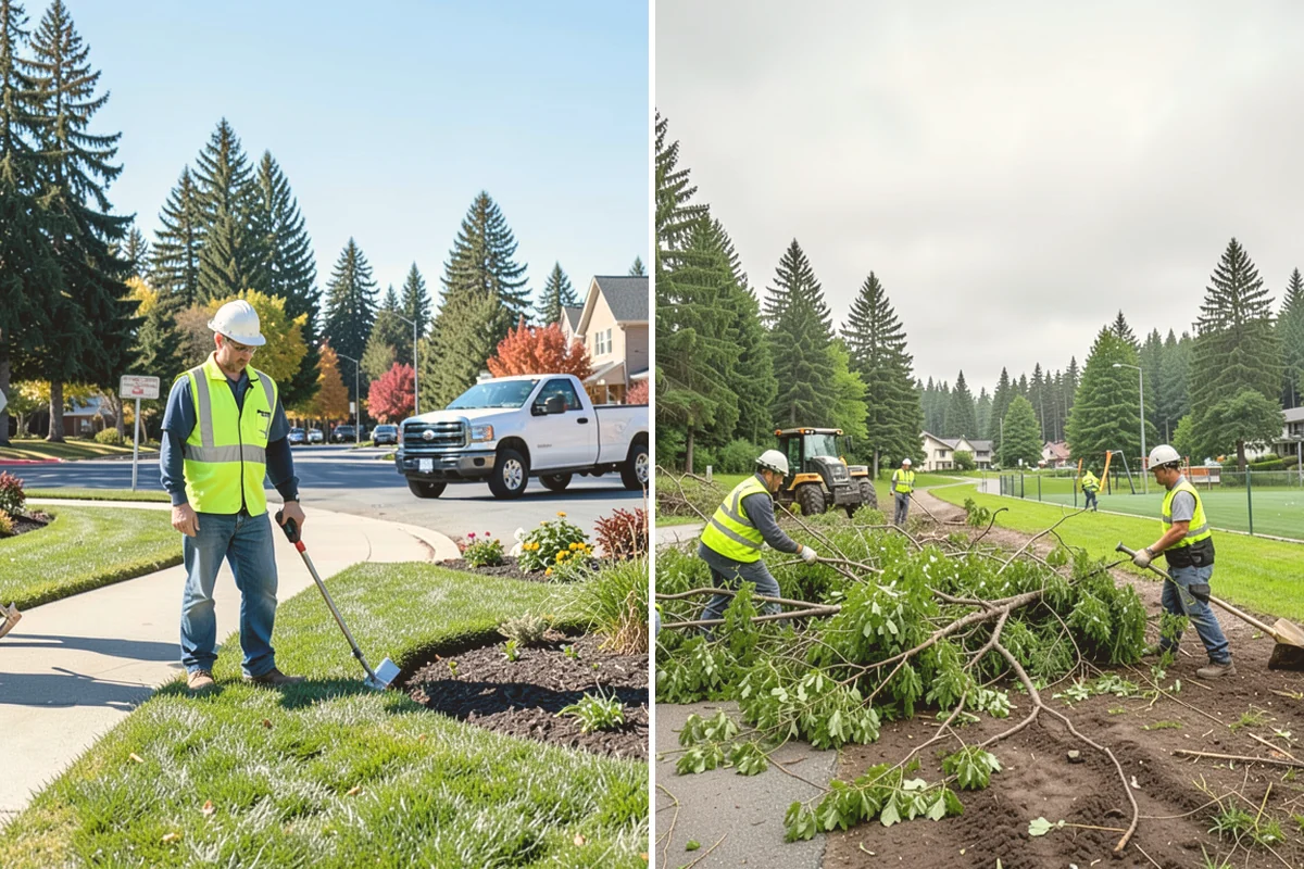 Storm Cleanup in Stanwood, Snohomish County, WA - Damage assessment and priority-route sequencing