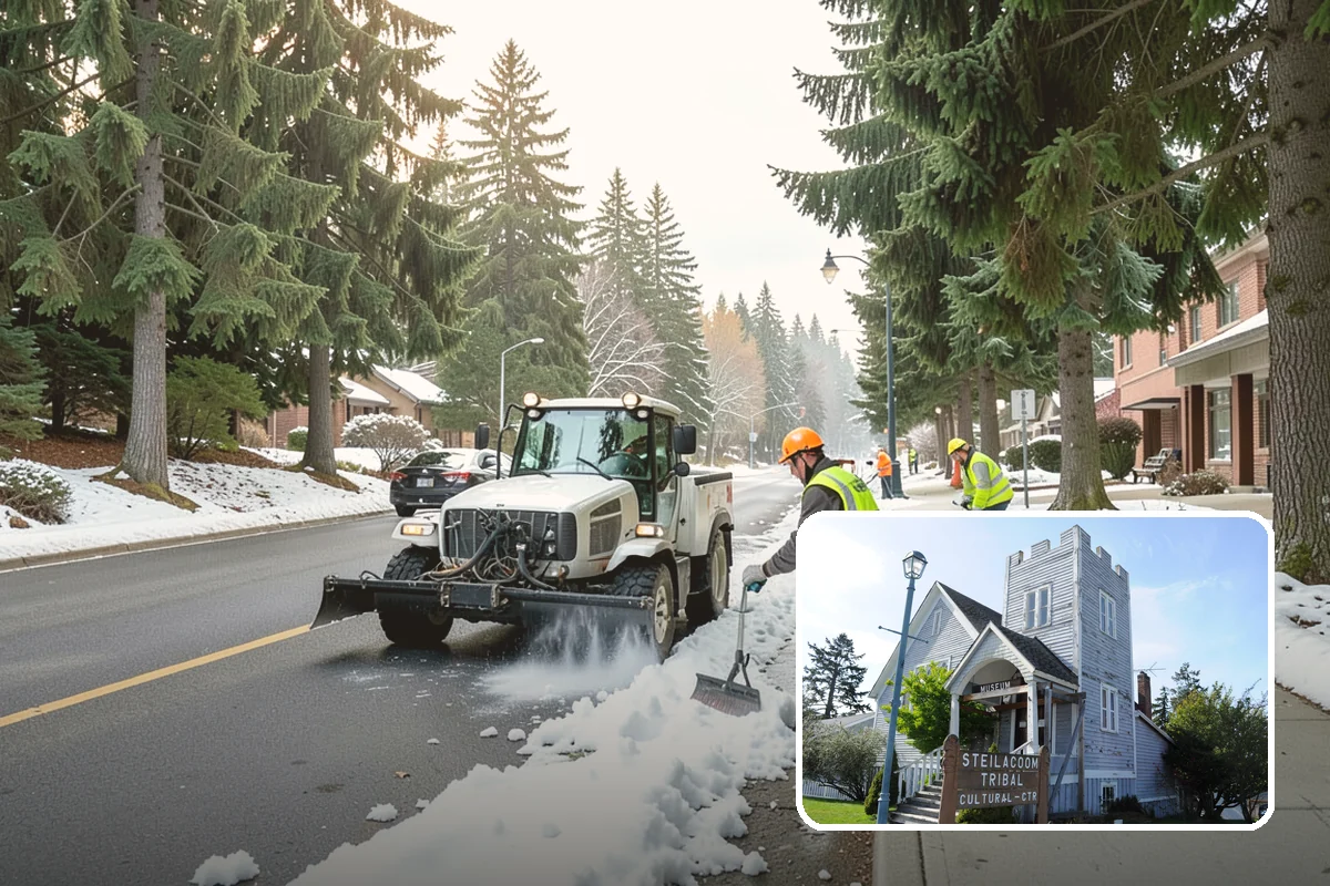 Storm Cleanup in Steilacoom, Pierce County, WA - Restores road and drainage function after storms
