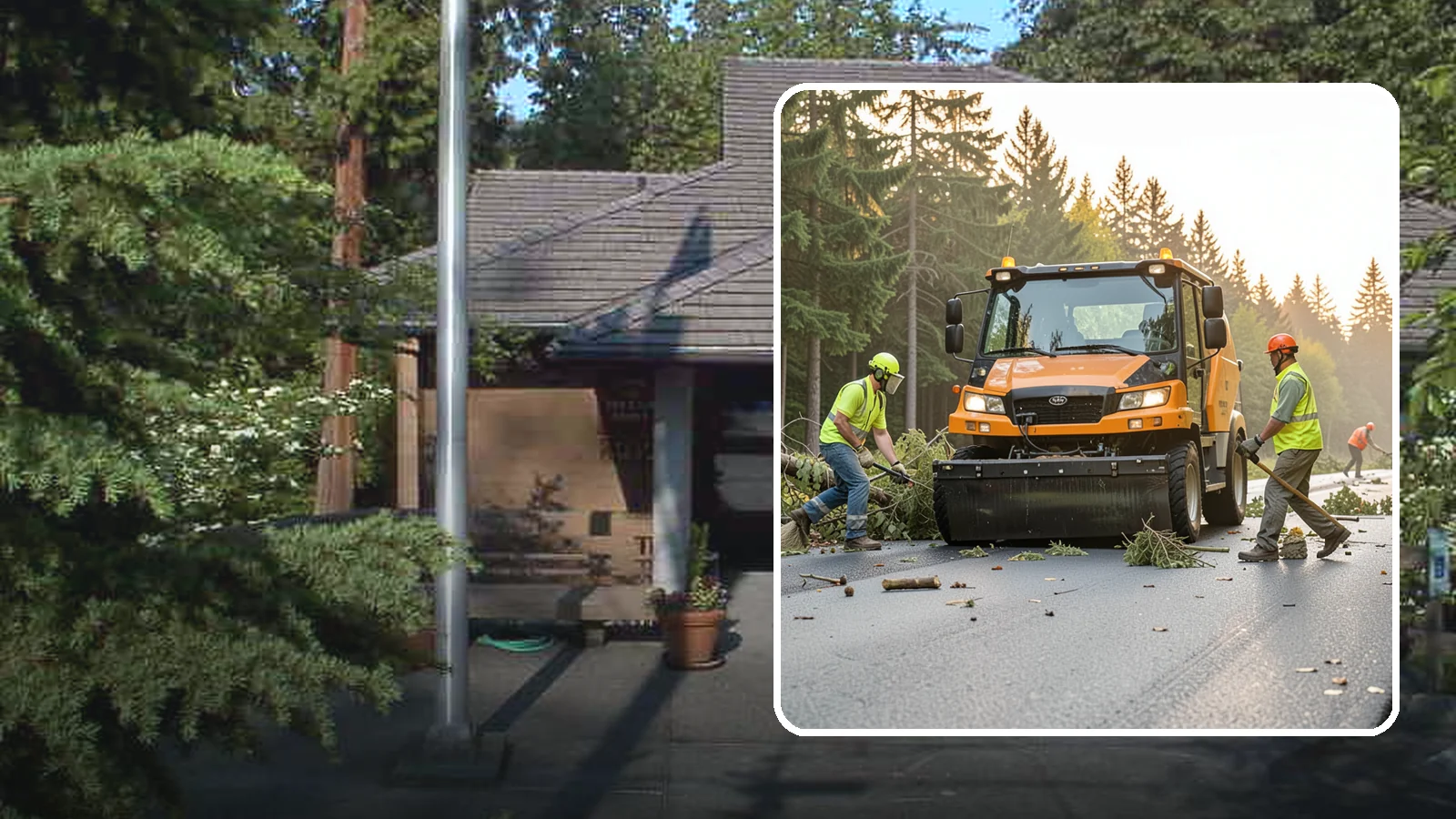 Storm Cleanup in Yarrow Point, King County, WA - Post-storm debris clearing and hauling of downed limbs and trees from public roads, parks, and facilities with...