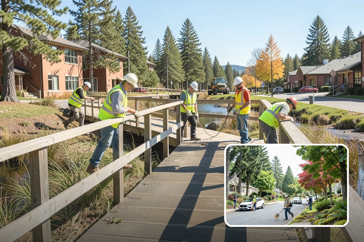 Storm Debris Collection in Beaux Arts Village, King County, WA - Rapid clearing of blocked routes