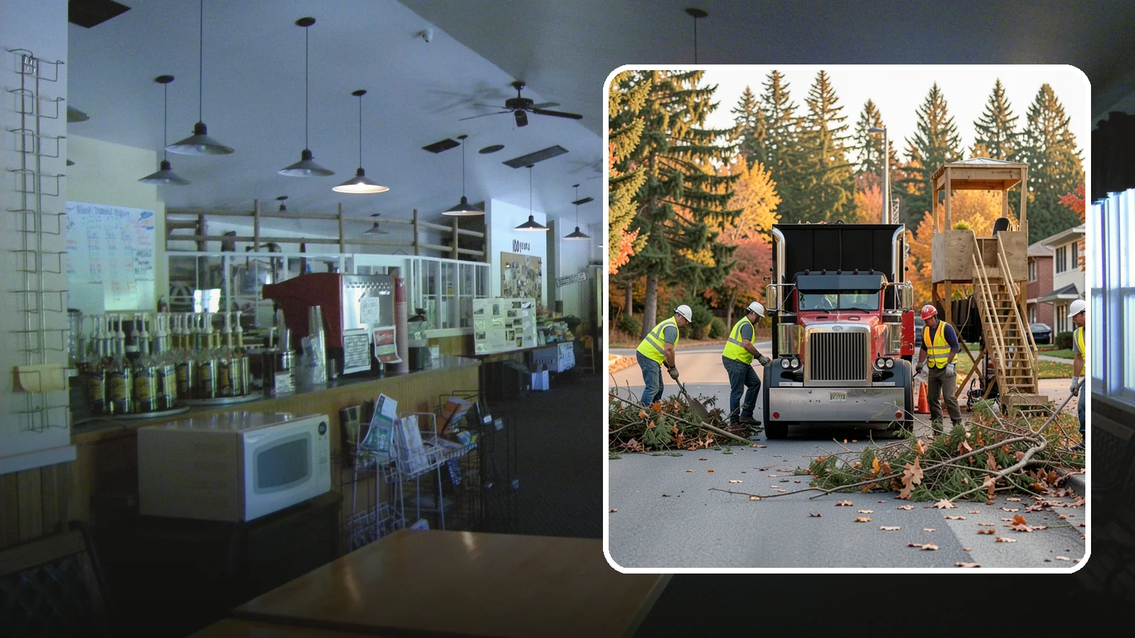 Storm Debris Collection in Black Diamond, King County, WA - Post-storm collection of downed limbs, branches, and wind-blown debris from public areas.