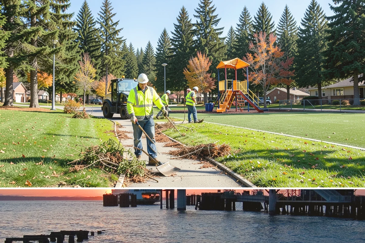 Storm Debris Collection in Edmonds, Snohomish County, WA - Collection demand follows the fall and winter windstorm season when tree failures peak.