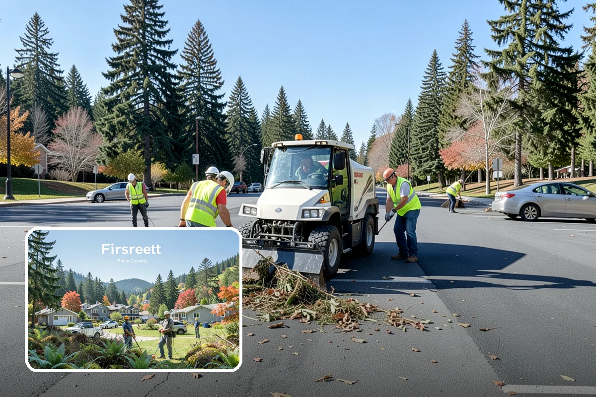 Storm Debris Collection in Fircrest, Pierce County, WA - Rapid clearing of blocked routes