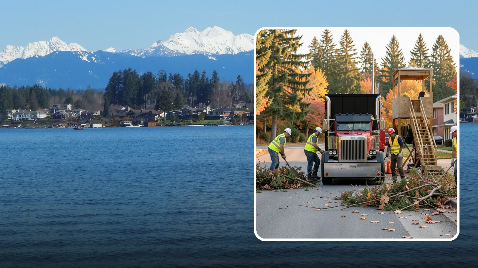 Storm Debris Collection in Lake Stevens, Snohomish County, WA - Post-storm collection of downed limbs, branches, and wind-blown debris from public areas.
