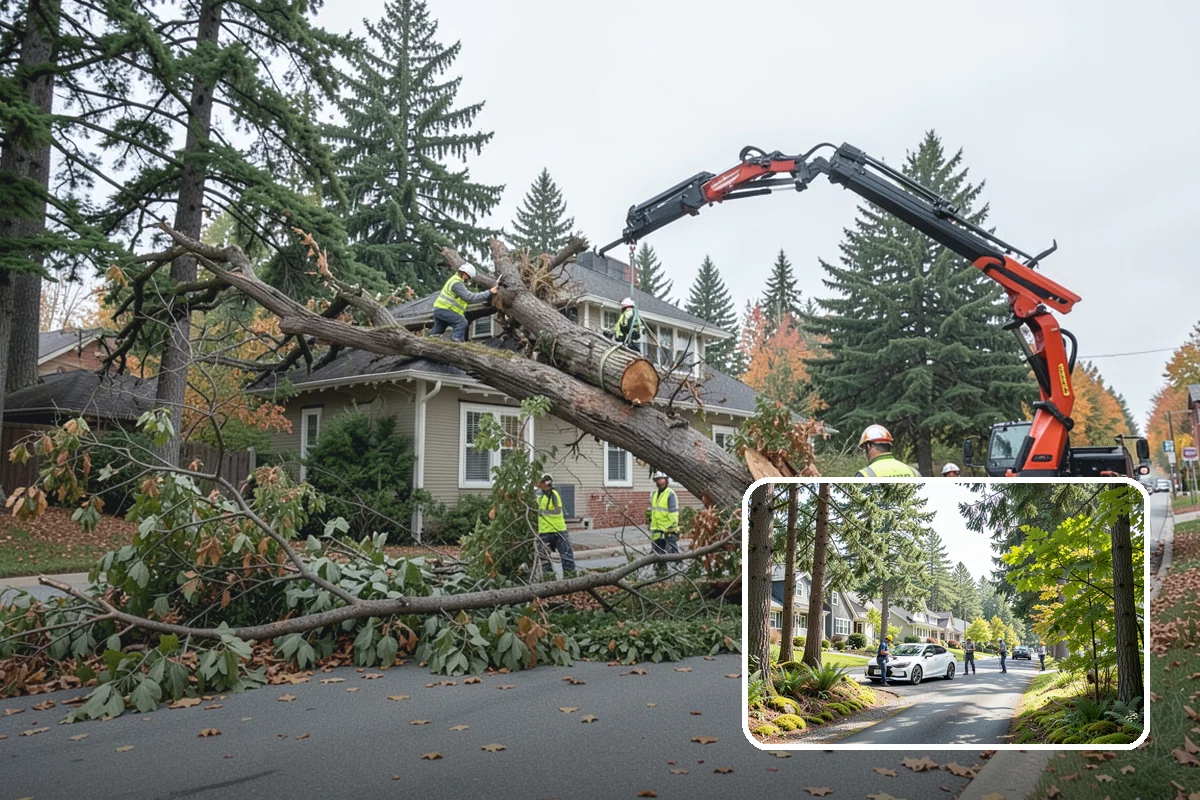 Storm Debris Collection in Normandy Park, King County, WA - Rapid clearing of blocked routes