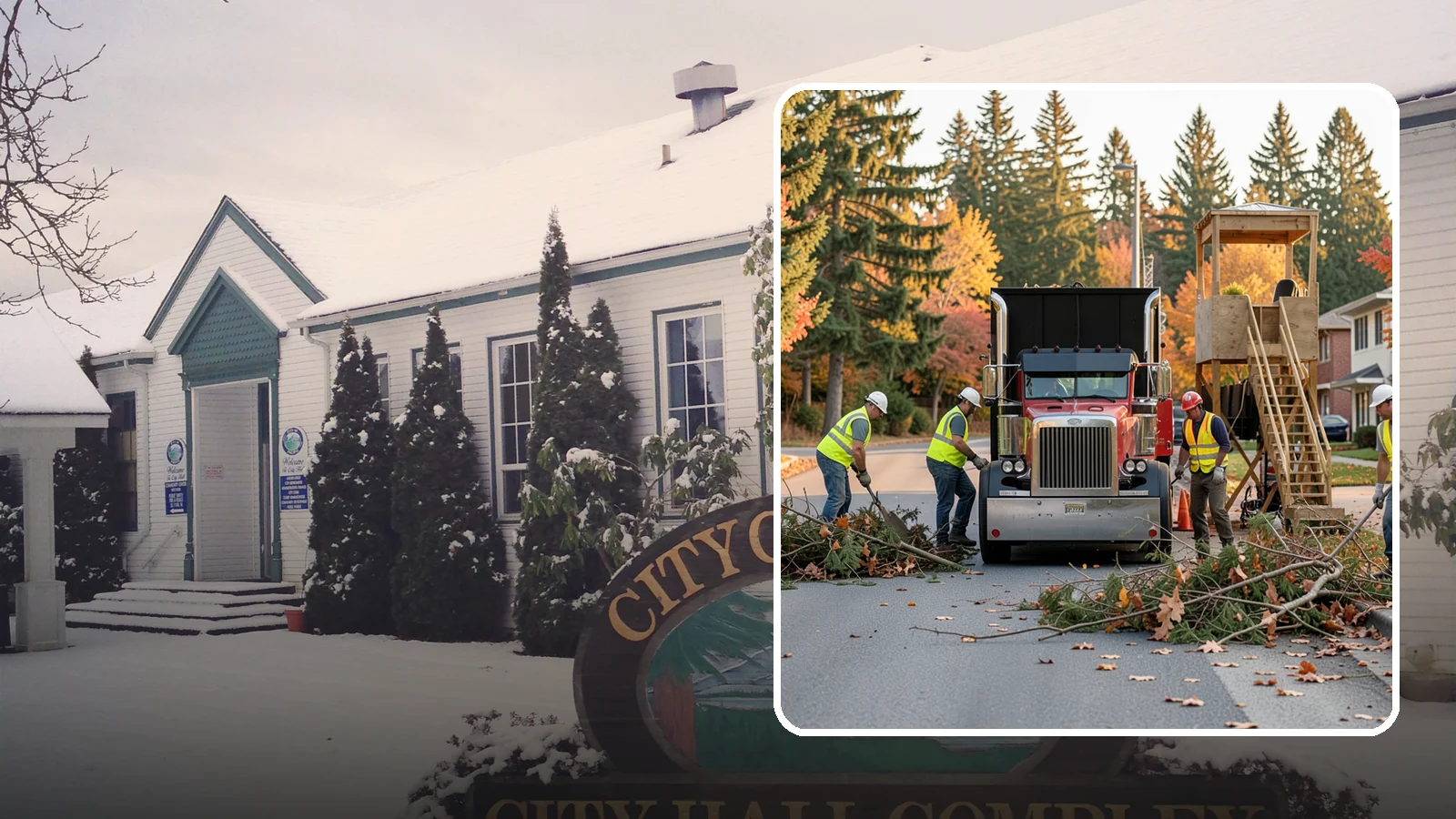 Storm Debris Collection in Pacific, King County, WA - Post-storm collection of downed limbs, branches, and wind-blown debris from public areas.