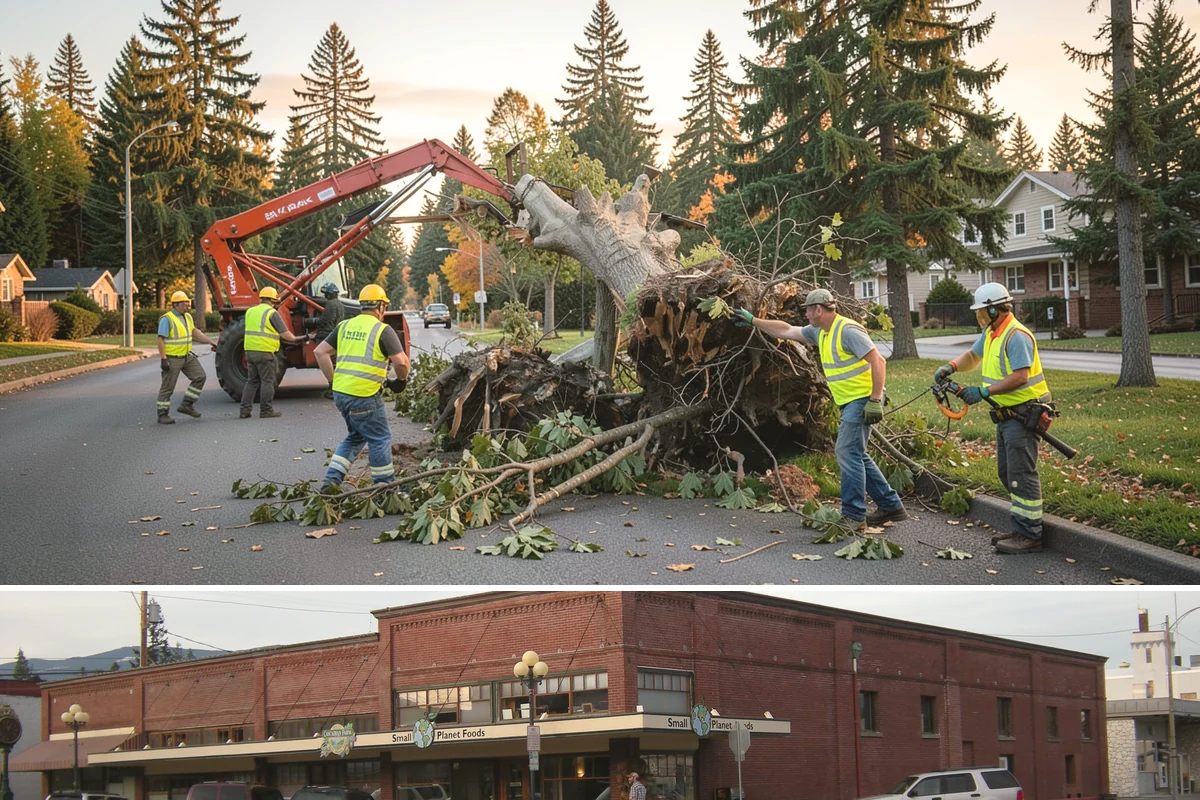 Storm Debris Collection in Sedro-Woolley, Skagit County, WA - Collection demand follows the fall and winter windstorm season when tree failures peak.