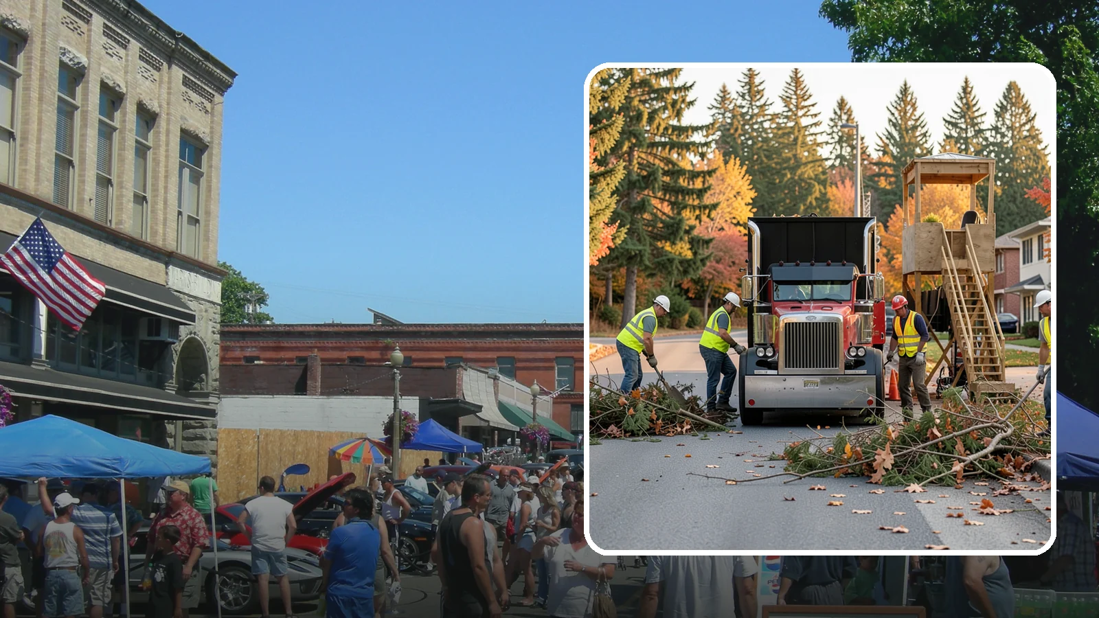 Storm Debris Collection in Snohomish, Snohomish County, WA - Post-storm collection of downed limbs, branches, and wind-blown debris from public areas.