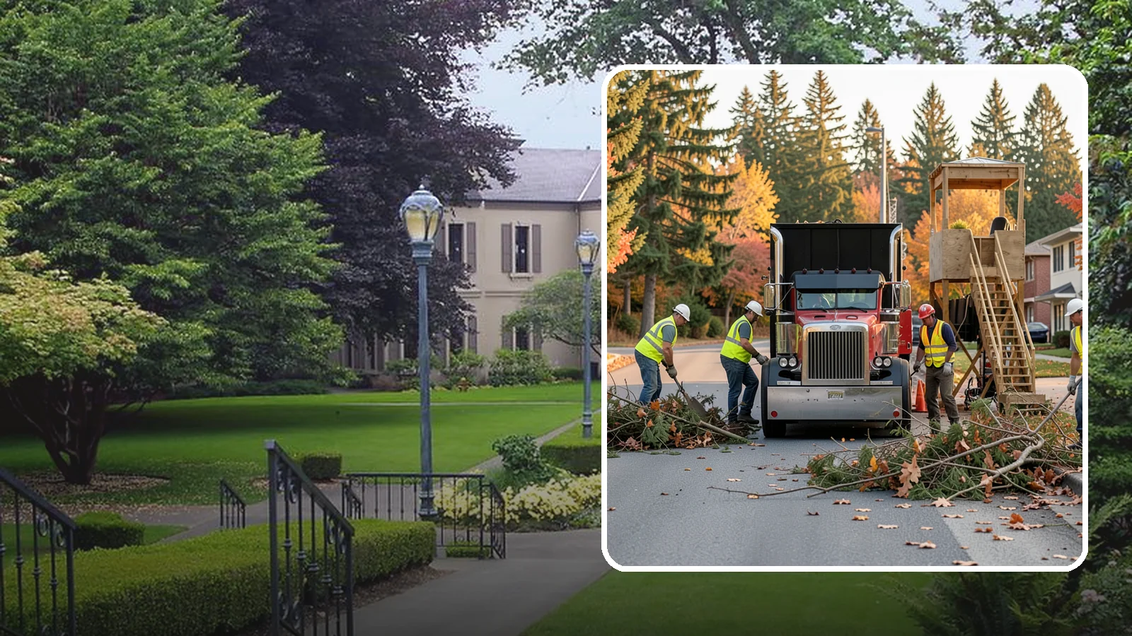 Storm Debris Collection in Woodinville, King County, WA - Post-storm collection of downed limbs, branches, and wind-blown debris from public areas.