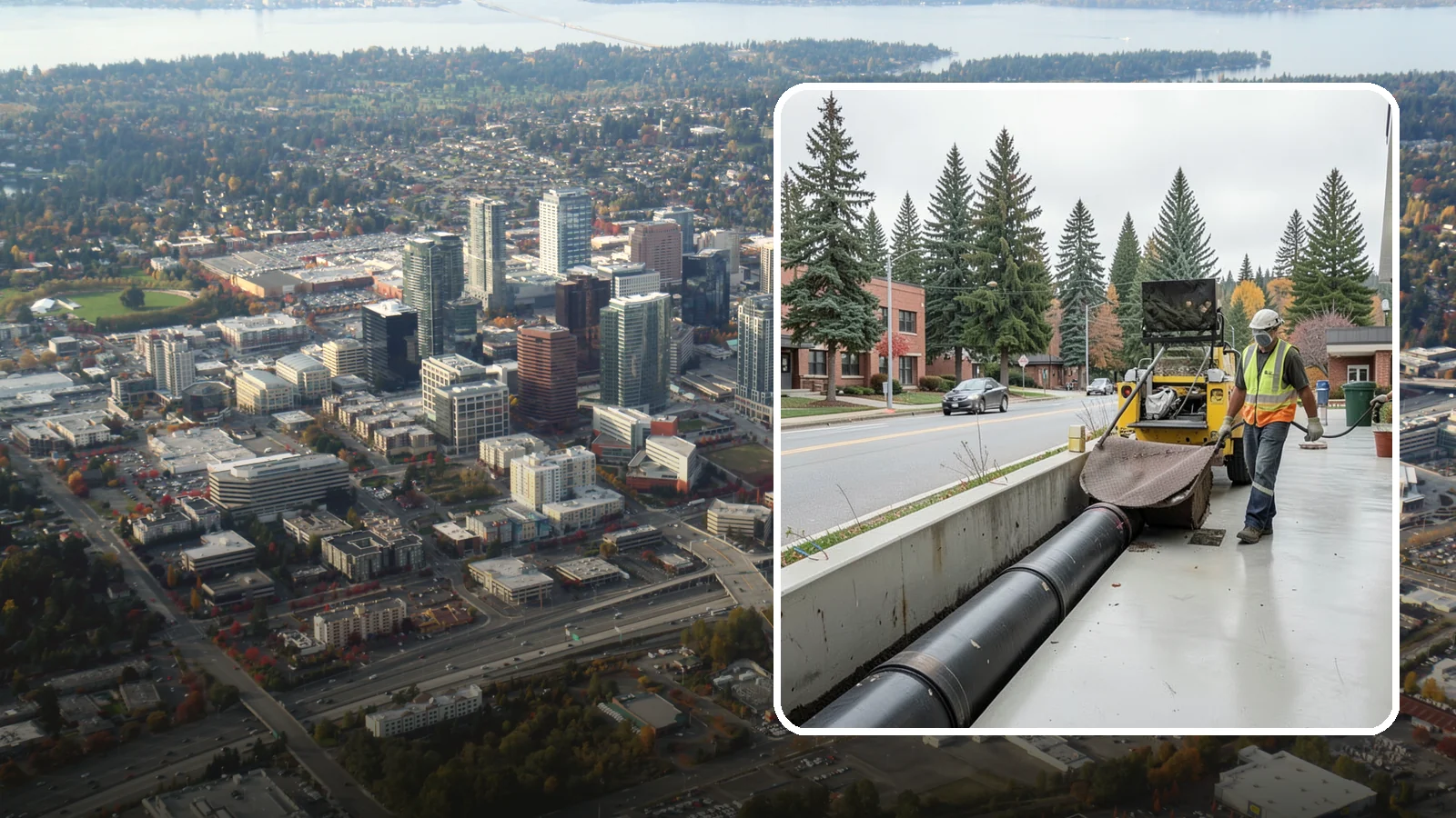 Storm Drain Cleaning in Bellevue, King County, WA - Storm drain line cleaning that clears pipes and conveyances to maintain full stormwater flow capacity.