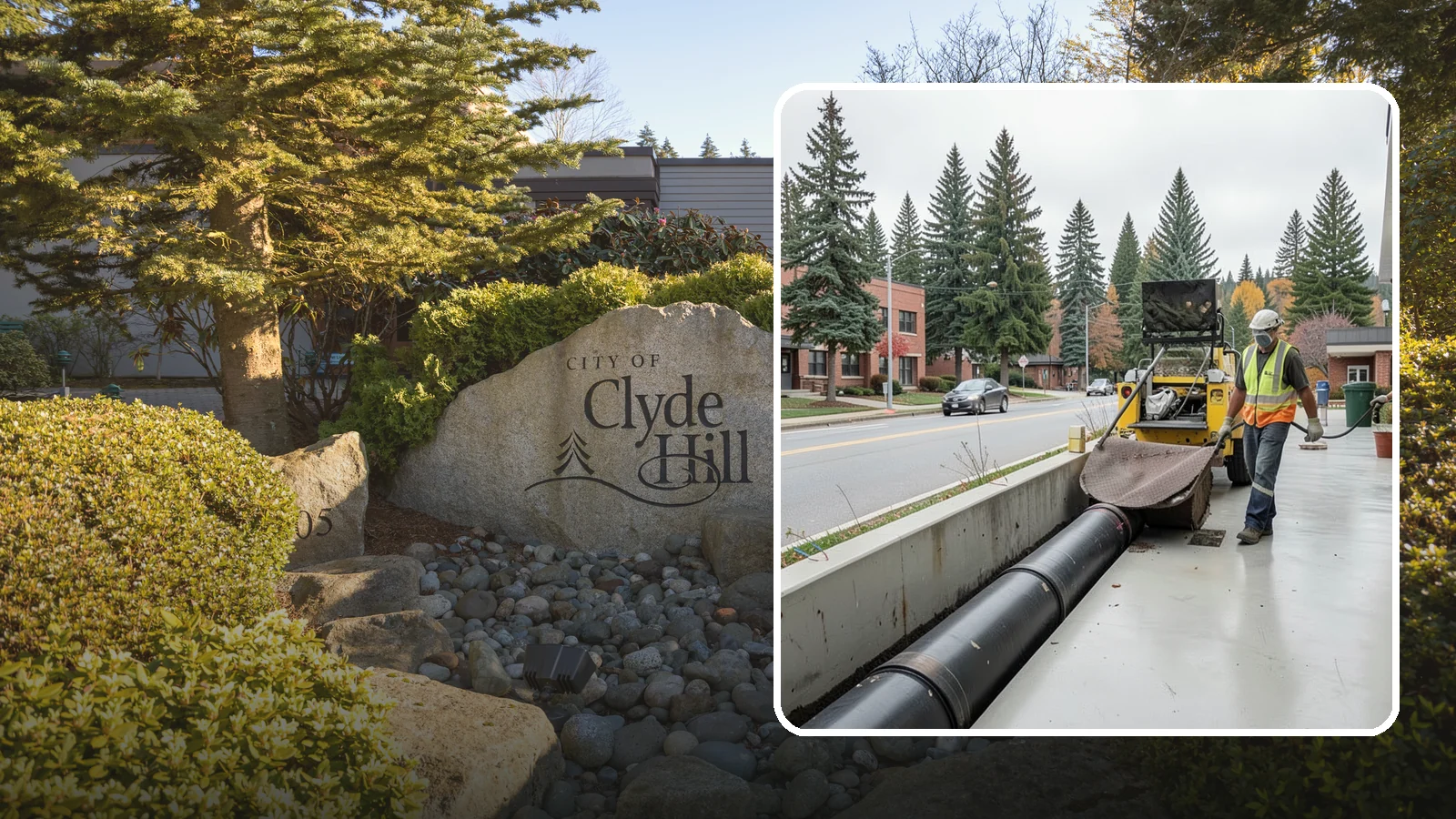 Storm Drain Cleaning in Clyde Hill, King County, WA - Storm drain line cleaning that clears pipes and conveyances to maintain full stormwater flow capacity.