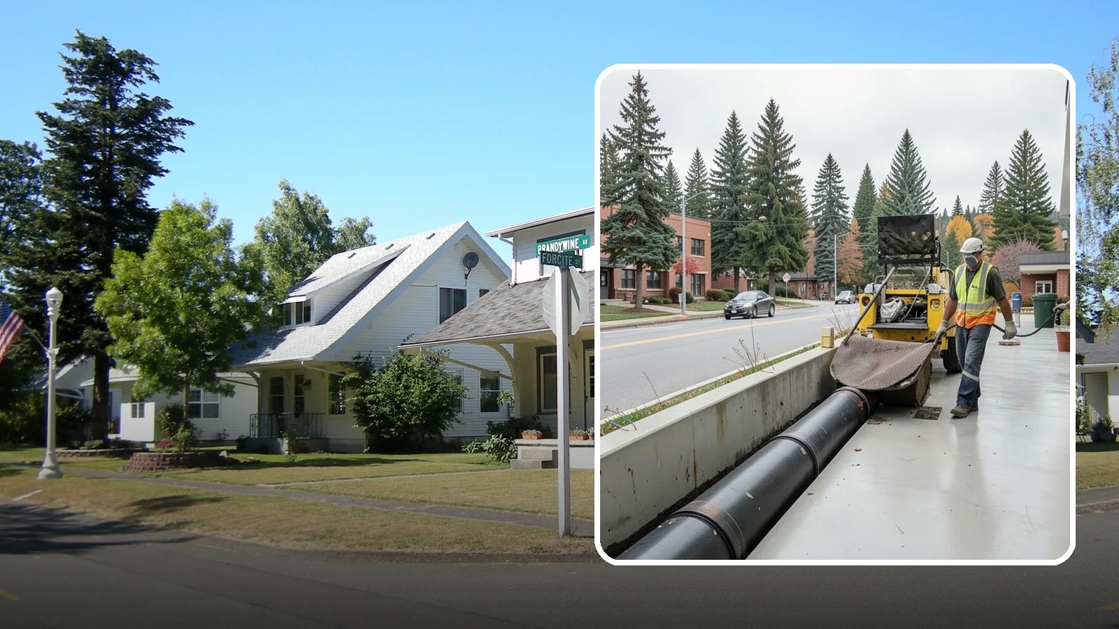 Storm Drain Cleaning in DuPont, Pierce County, WA - Storm drain line cleaning that clears pipes and conveyances to maintain full stormwater flow capacity.