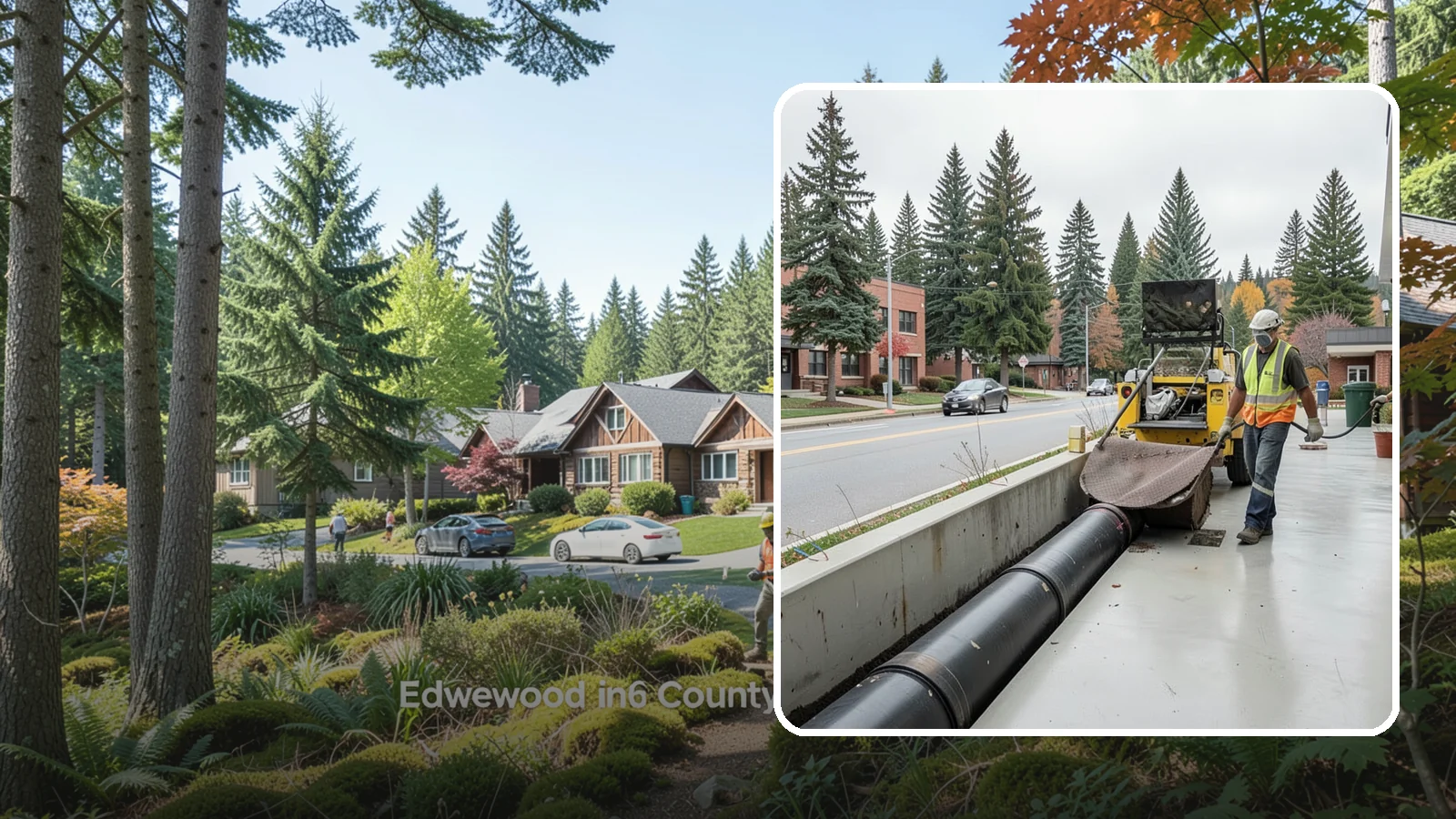 Storm Drain Cleaning in Edgewood, Pierce County, WA - Storm drain line cleaning that clears pipes and conveyances to maintain full stormwater flow capacity.