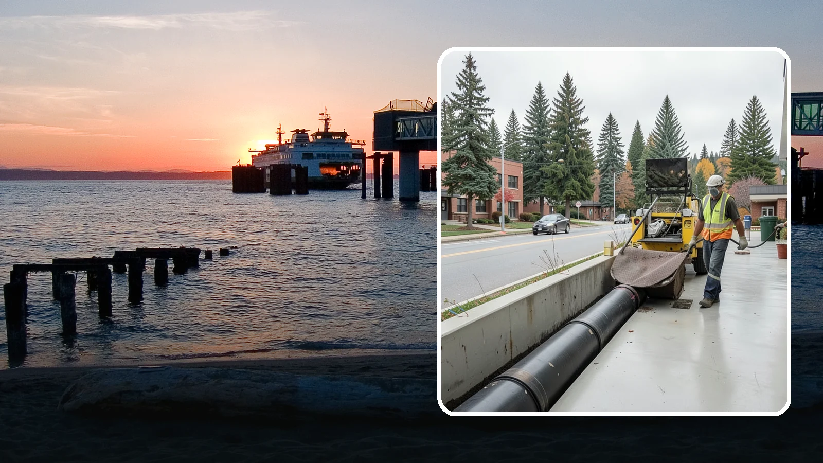 Storm Drain Cleaning in Edmonds, Snohomish County, WA - Storm drain line cleaning that clears pipes and conveyances to maintain full stormwater flow capacity.