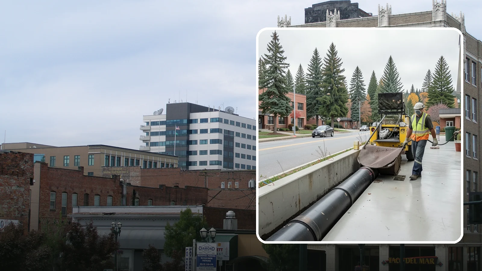 Storm Drain Cleaning in Everett, Snohomish County, WA - Storm drain line cleaning that clears pipes and conveyances to maintain full stormwater flow capacity.