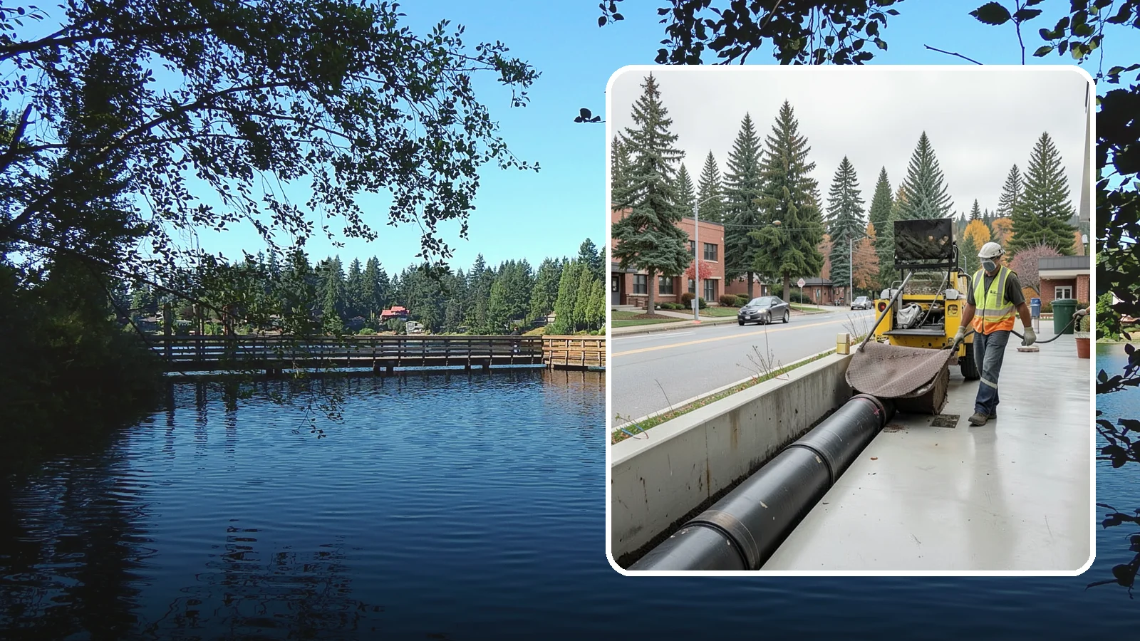 Storm Drain Cleaning in Federal Way, King County, WA - Storm drain line cleaning that clears pipes and conveyances to maintain full stormwater flow capacity.