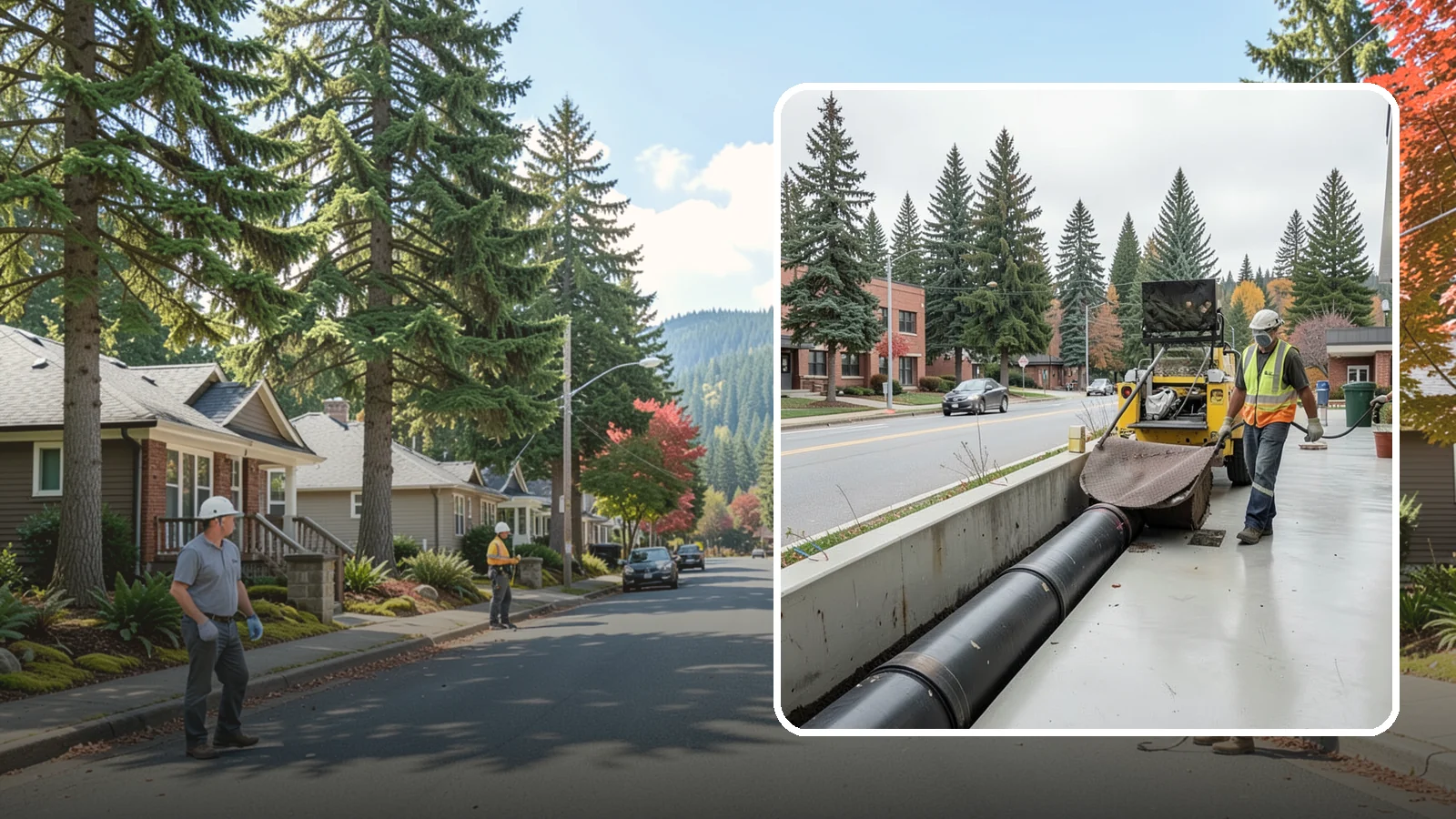 Storm Drain Cleaning in Hunts Point, King County, WA - Storm drain line cleaning that clears pipes and conveyances to maintain full stormwater flow capacity.