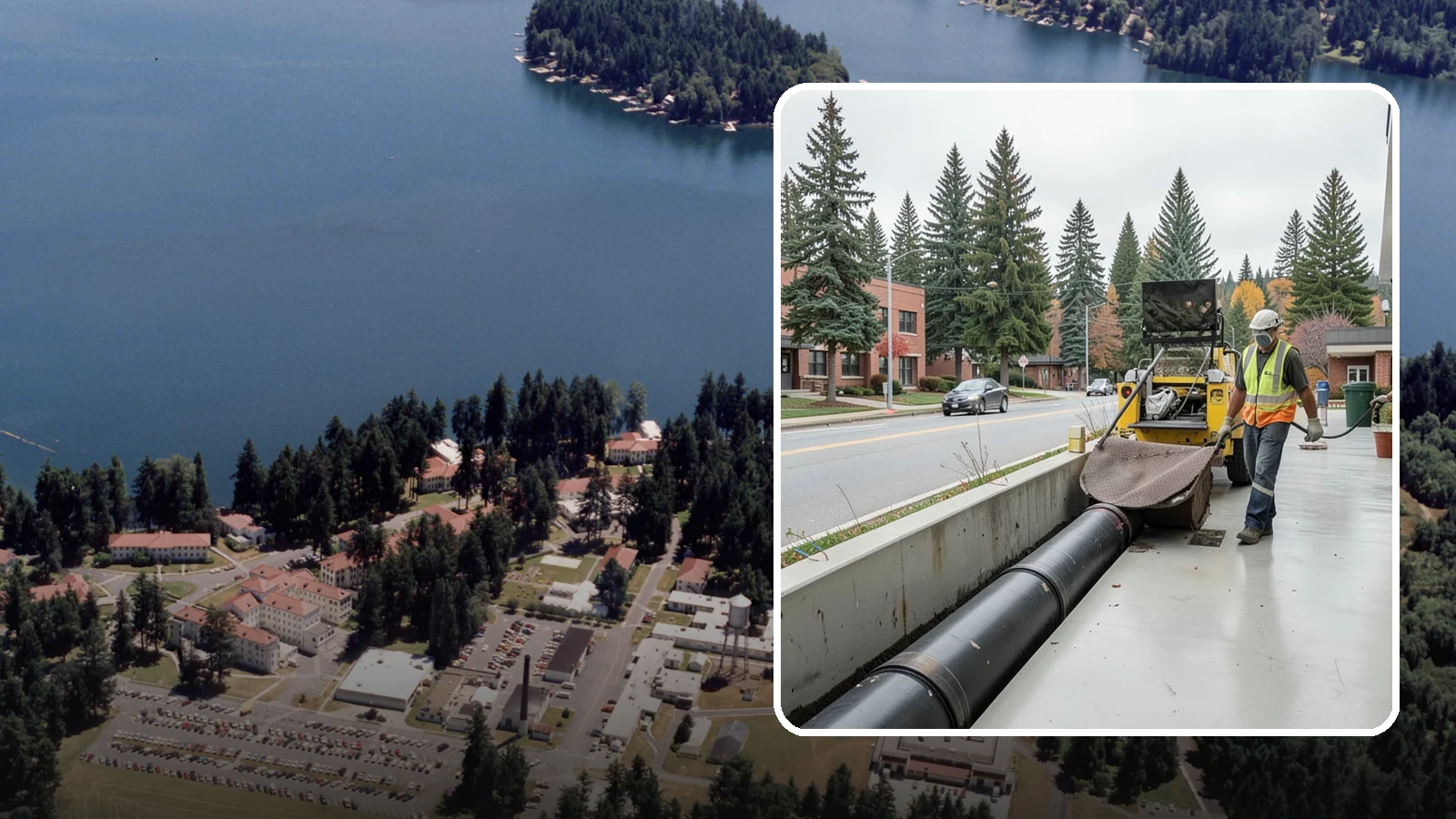 Storm Drain Cleaning in Lakewood, Pierce County, WA - Storm drain line cleaning that clears pipes and conveyances to maintain full stormwater flow capacity.