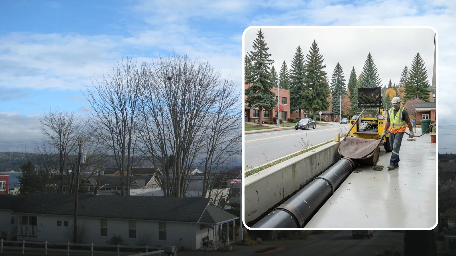 Storm Drain Cleaning in Langley, Island County, WA - Storm drain line cleaning that clears pipes and conveyances to maintain full stormwater flow capacity.