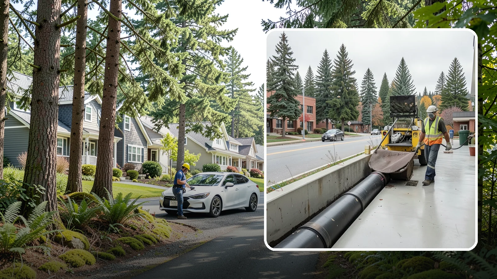 Storm Drain Cleaning in Normandy Park, King County, WA - Storm drain line cleaning that clears pipes and conveyances to maintain full stormwater flow capacity.