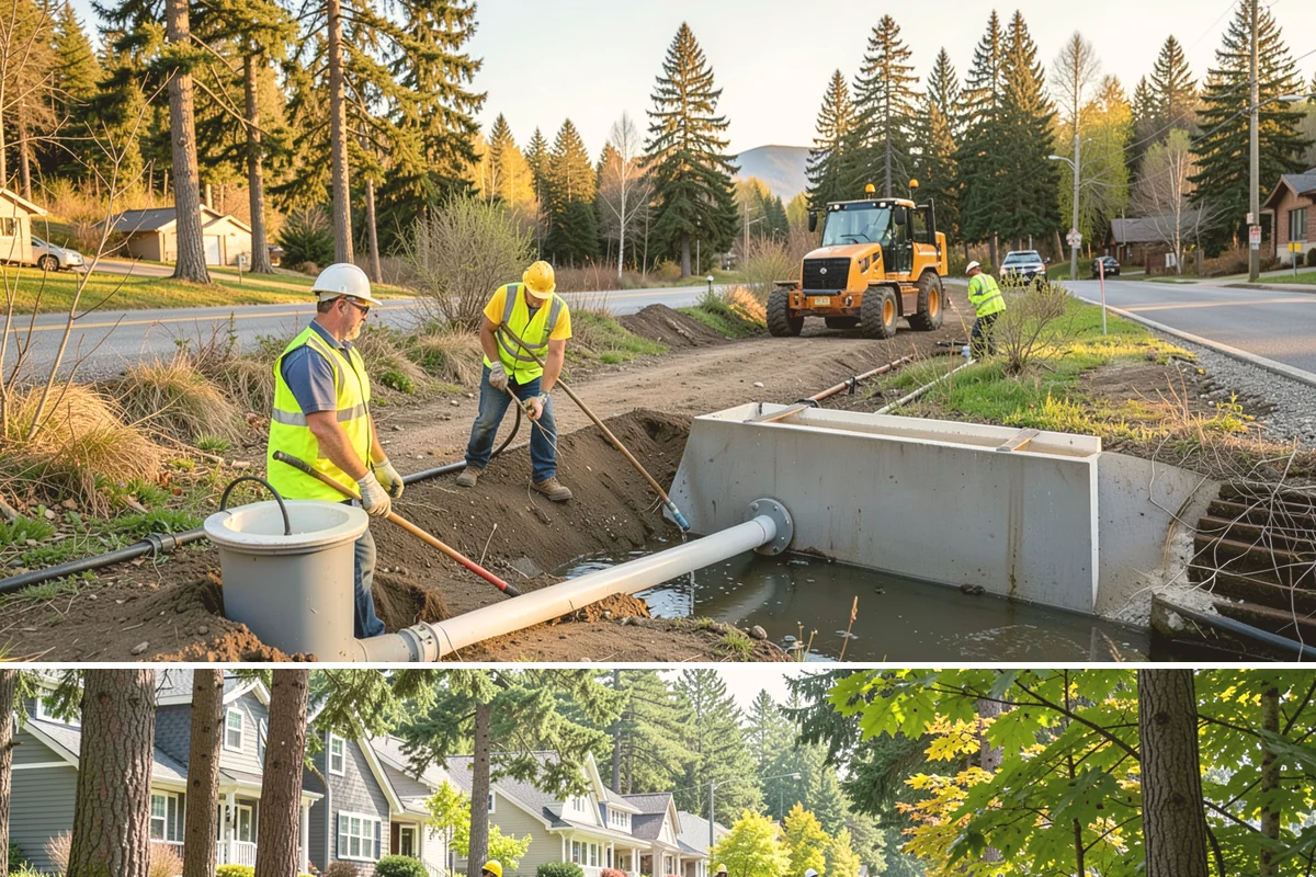 Storm Drain Cleaning in Normandy Park, King County, WA - Storm drain cleaning is best performed in late summer through early fall so conveyances run clear when Puget Sound's...