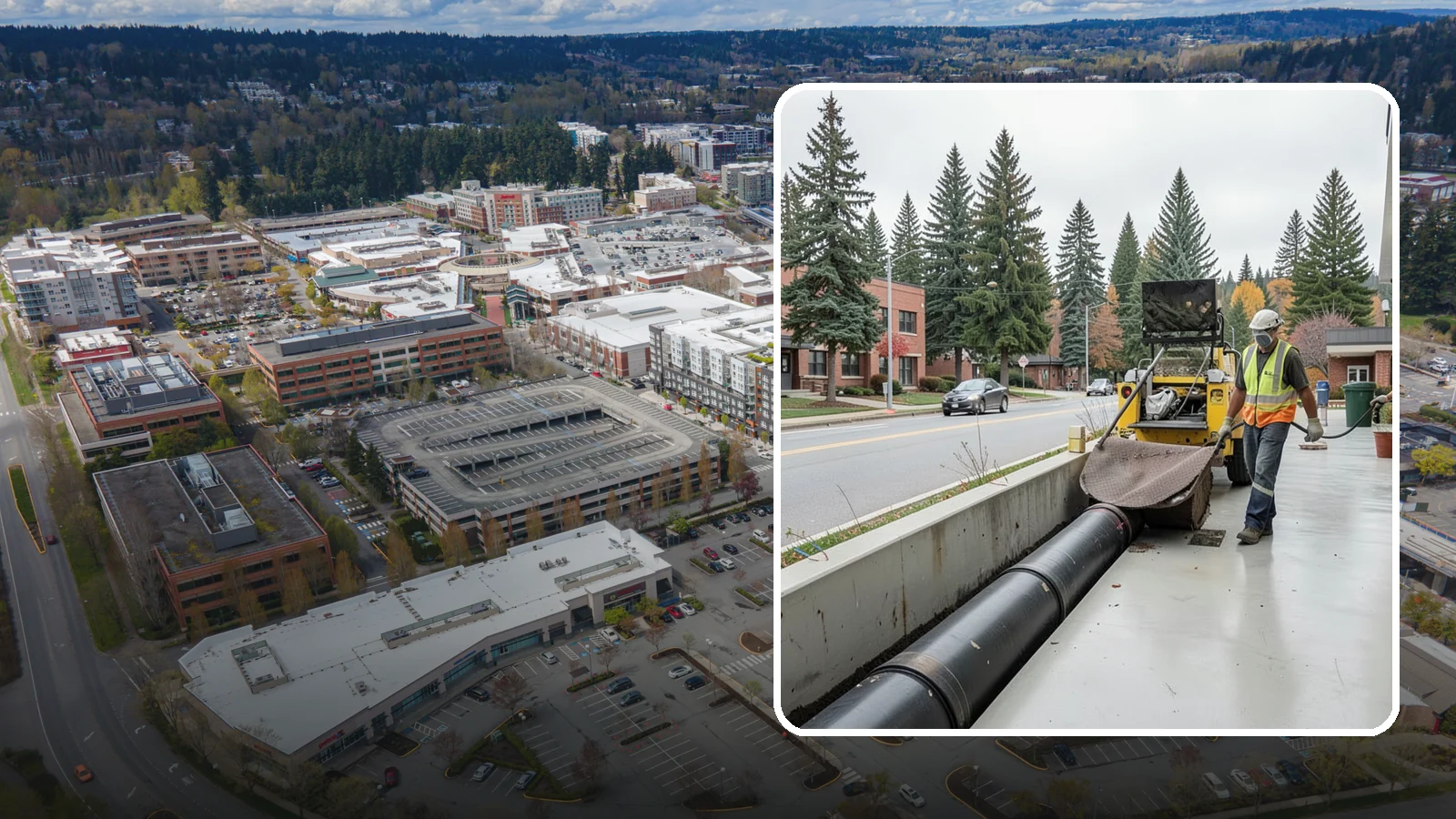 Storm Drain Cleaning in Redmond, King County, WA - Storm drain line cleaning that clears pipes and conveyances to maintain full stormwater flow capacity.