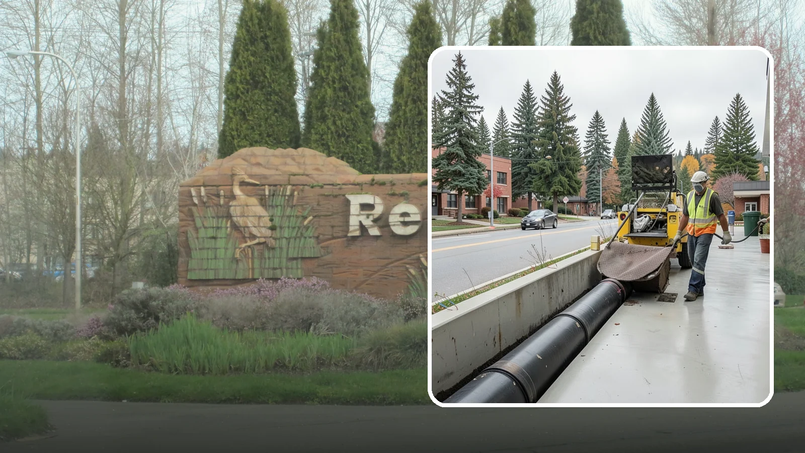 Storm Drain Cleaning in Renton, King County, WA - Storm drain line cleaning that clears pipes and conveyances to maintain full stormwater flow capacity.
