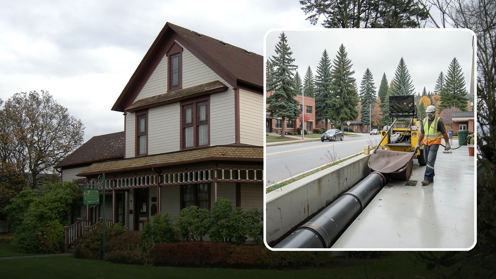 Storm Drain Cleaning in Sumner, Pierce County, WA - Storm drain line cleaning that clears pipes and conveyances to maintain full stormwater flow capacity.