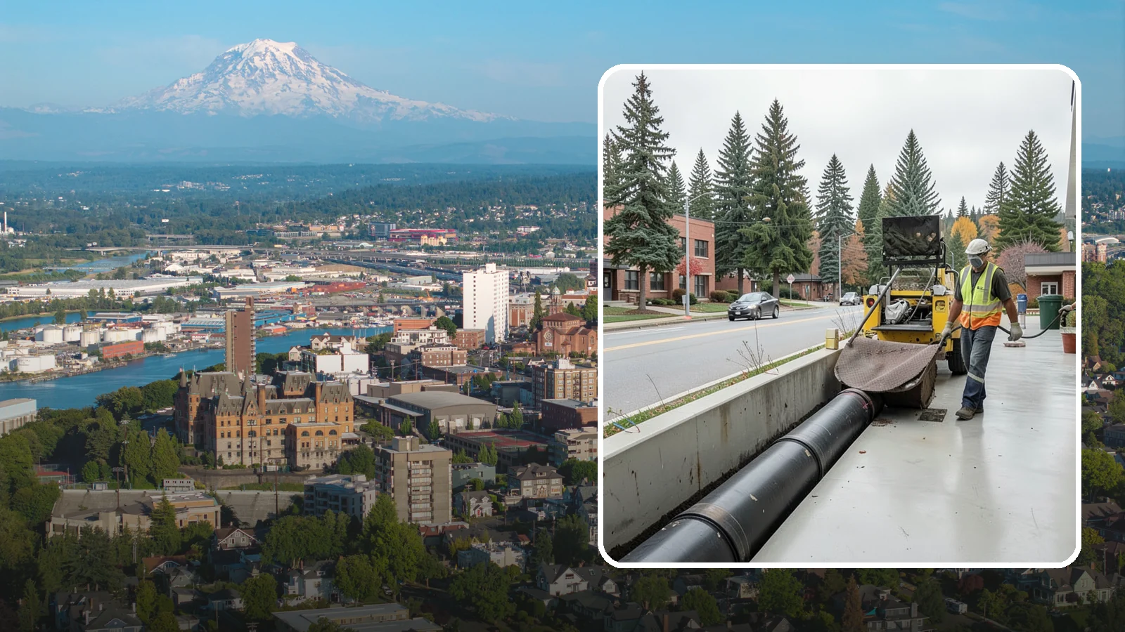 Storm Drain Cleaning in Tacoma, Pierce County, WA - Storm drain line cleaning that clears pipes and conveyances to maintain full stormwater flow capacity.