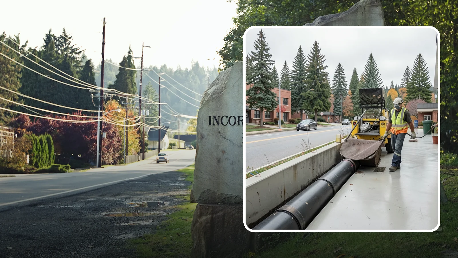 Storm Drain Cleaning in Wilkeson, Pierce County, WA - Storm drain line cleaning that clears pipes and conveyances to maintain full stormwater flow capacity.