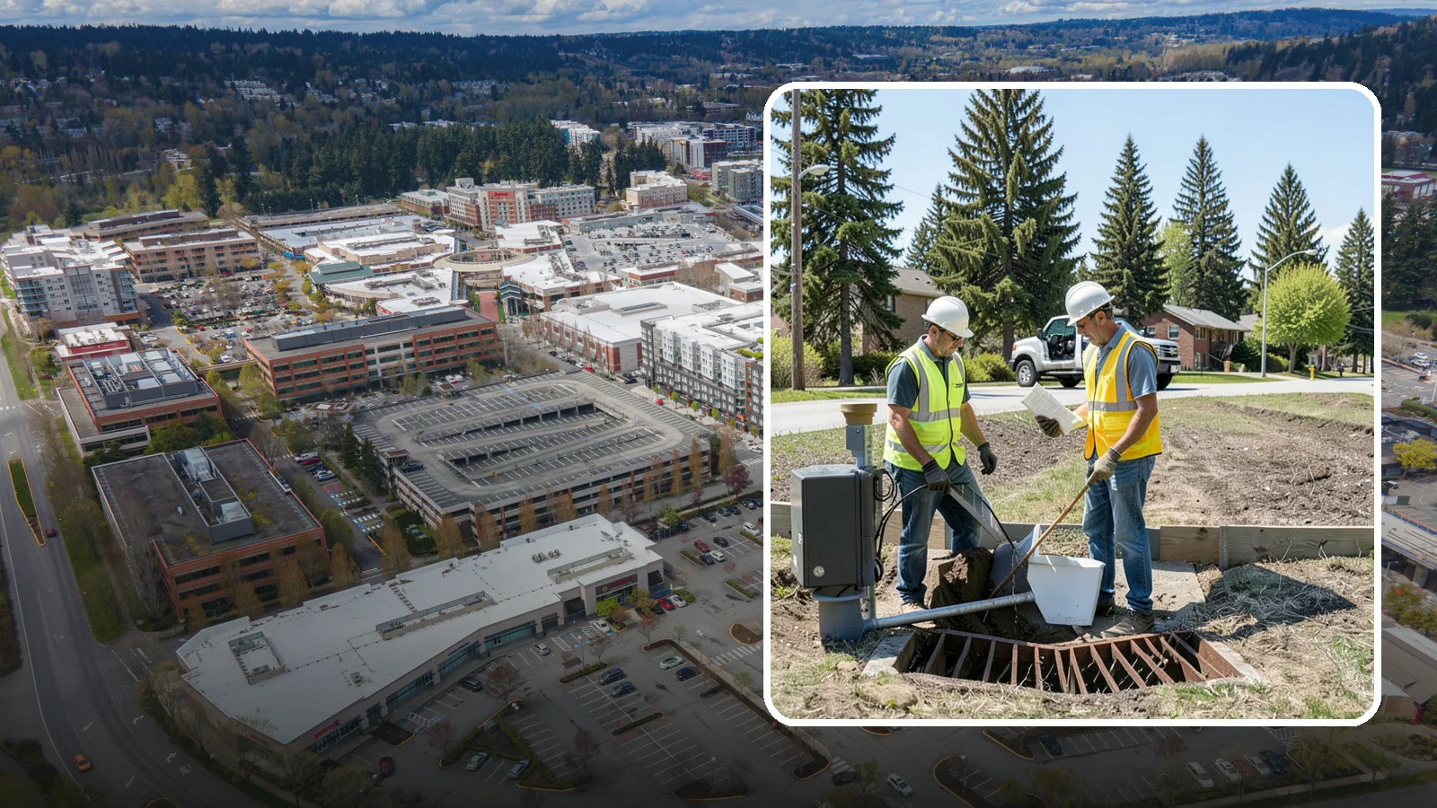 Stormwater Facility Inspection in Redmond, King County, WA - Program-level inspection of stormwater facilities against maintenance standards and permit thresholds.