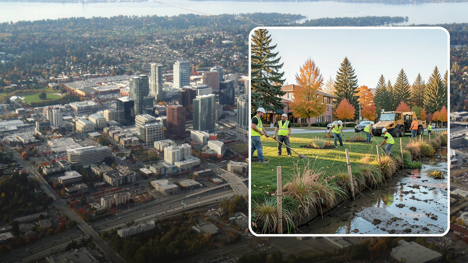 Stream Bank Restoration in Bellevue, King County, WA - Stabilization and revegetation of eroding stream banks using bioengineering methods.