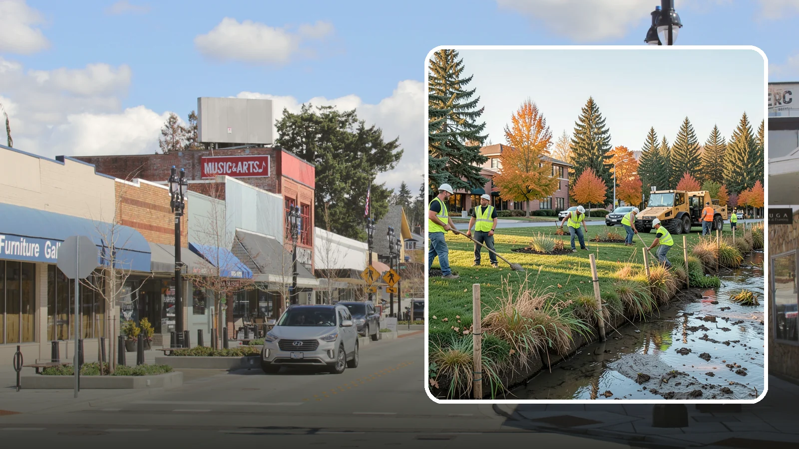 Stream Bank Restoration in Bothell, King County, WA - Stabilization and revegetation of eroding stream banks using bioengineering methods.