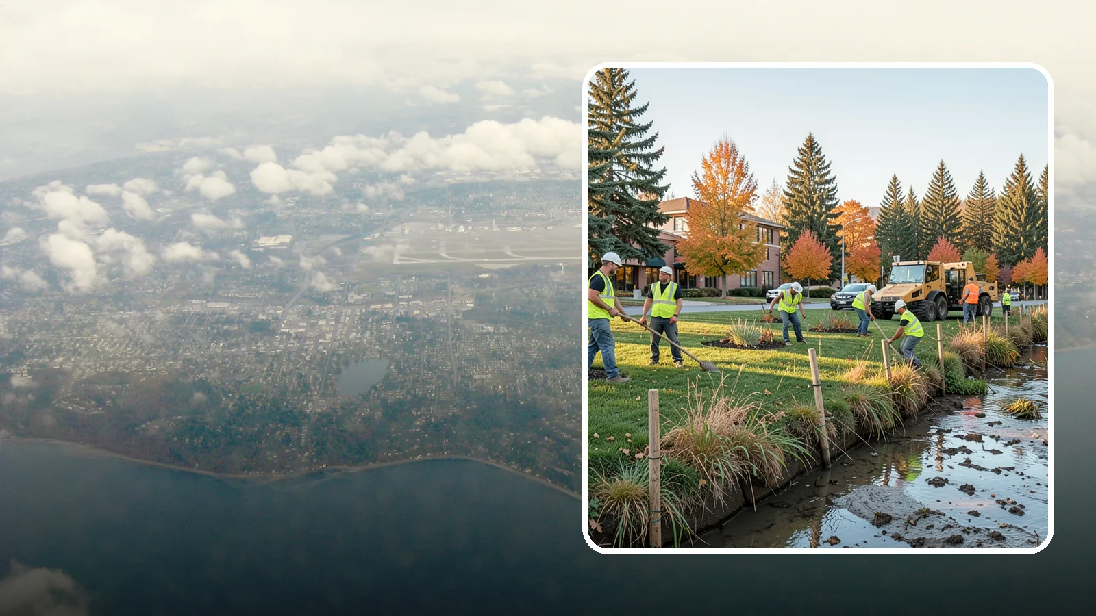 Stream Bank Restoration in Burien, King County, WA - Stabilization and revegetation of eroding stream banks using bioengineering methods.