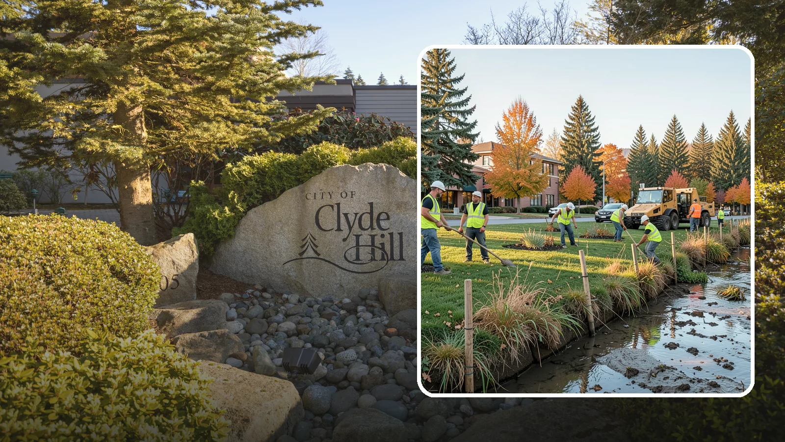 Stream Bank Restoration in Clyde Hill, King County, WA - Stabilization and revegetation of eroding stream banks using bioengineering methods.