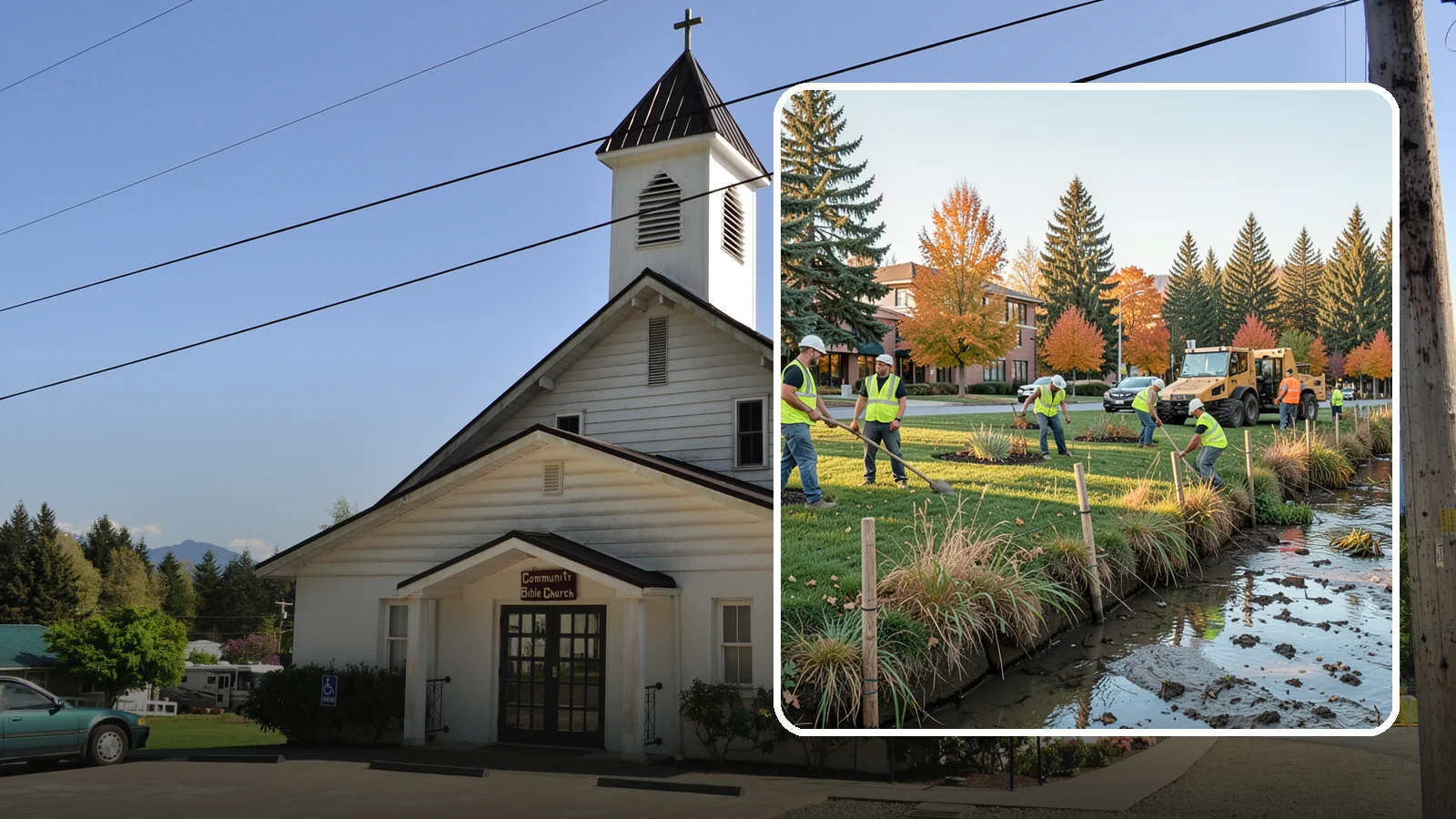 Stream Bank Restoration in Concrete, Skagit County, WA - Stabilization and revegetation of eroding stream banks using bioengineering methods.