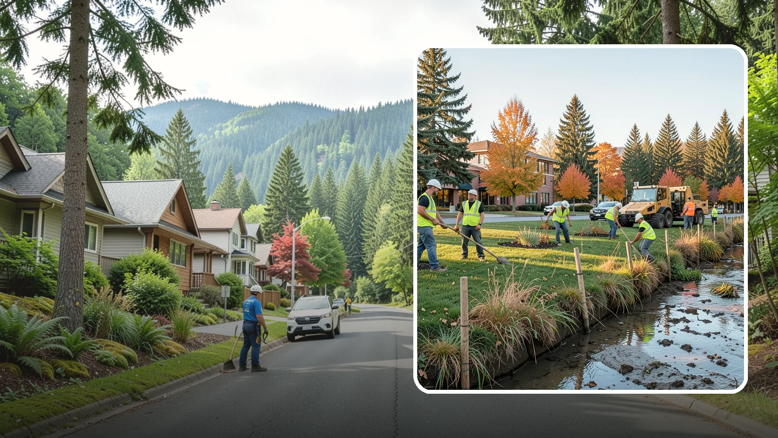 Stream Bank Restoration in Darrington, Snohomish County, WA - Stabilization and revegetation of eroding stream banks using bioengineering methods.