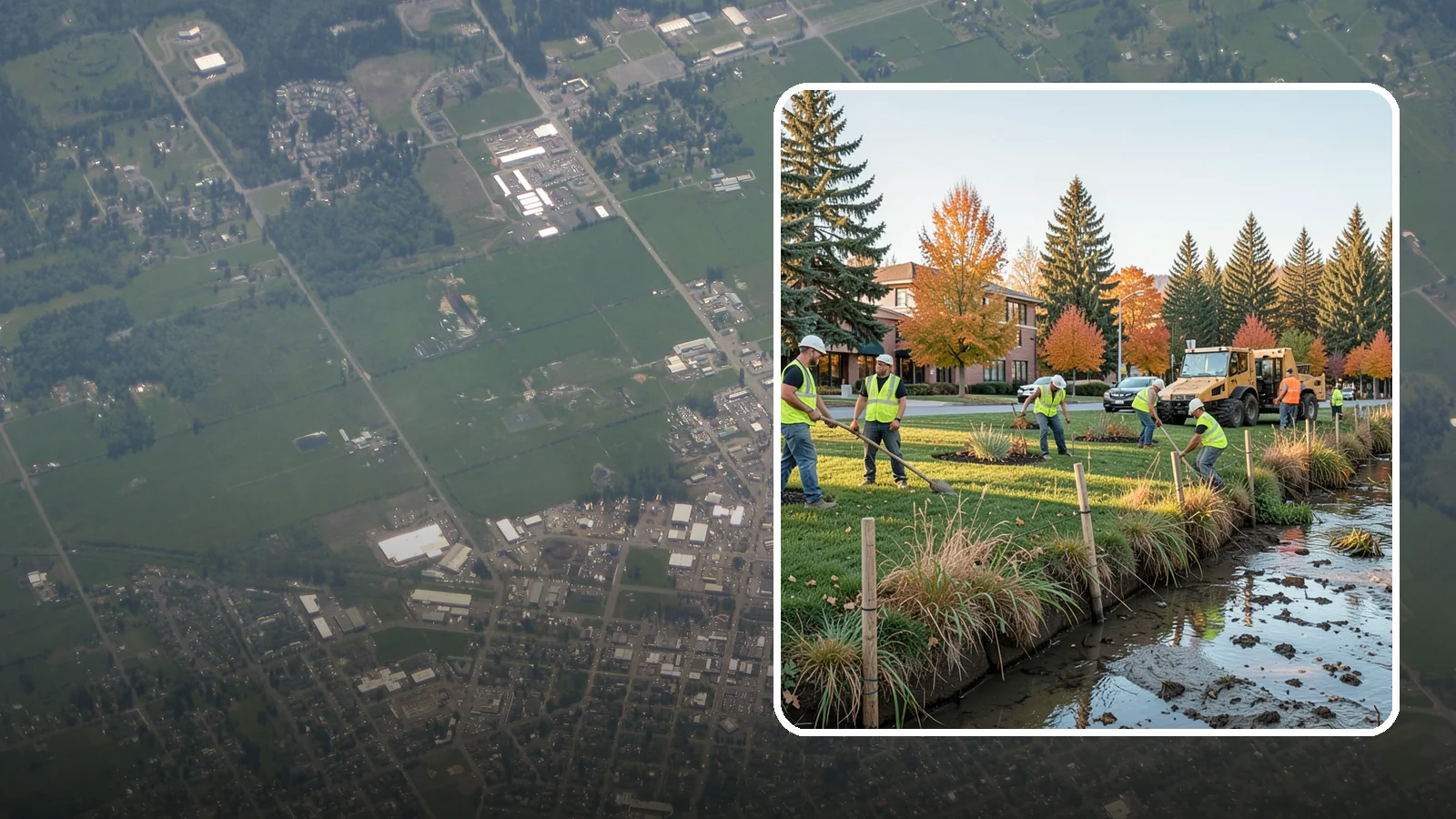 Stream Bank Restoration in Enumclaw, King County, WA - Stabilization and revegetation of eroding stream banks using bioengineering methods.