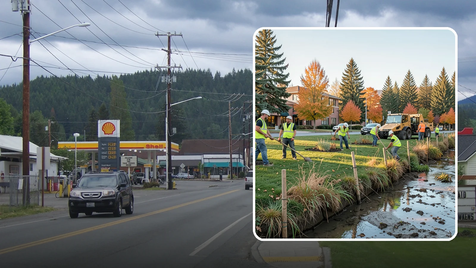 Stream Bank Restoration in Granite Falls, Snohomish County, WA - Stabilization and revegetation of eroding stream banks using bioengineering methods.