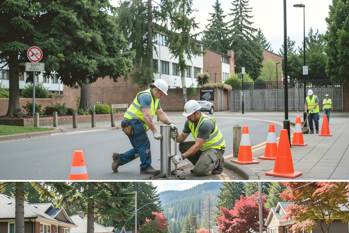Stream Bank Restoration in Hunts Point, King County, WA - In-water and bank work is confined to the WDFW fish window, typically summer, when flows are low and salmon impacts are minimized.